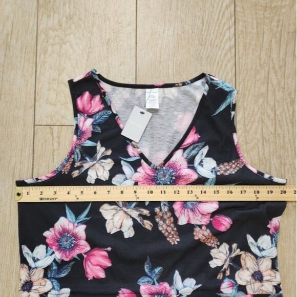 West Loop Women's Floral Printed Drawstring Dress size Large - Picture 9 of 10